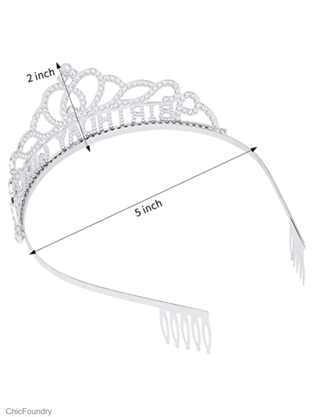 Princess Rhinestone Birthday Crown Tiara Headband Women Party Accessory